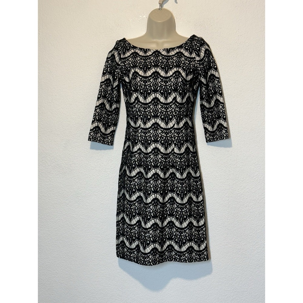 Lilly Pulitzer Black Lace Sheath Dress  Womens Sz XS Wedding‎ Career